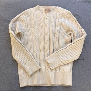 Philosophy cable knit crewneck sweater